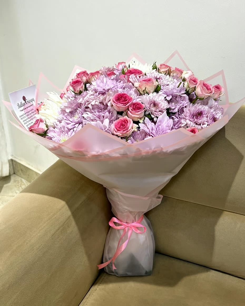 Lilac Rose Garden Bouquet